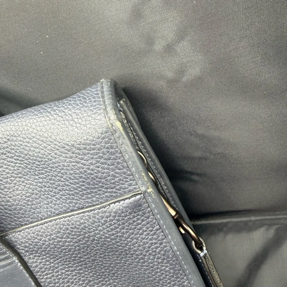 Coach blue leather messenger bag